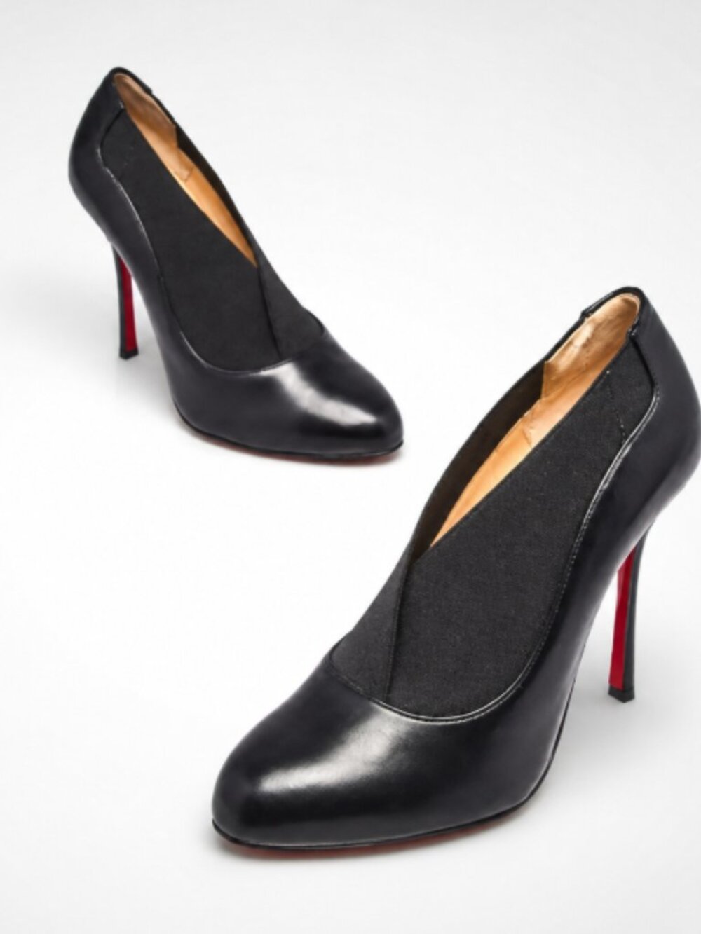Christian Louboutin Womens Leather Toot Couverte Bootie Sz 6 Black Career Rare